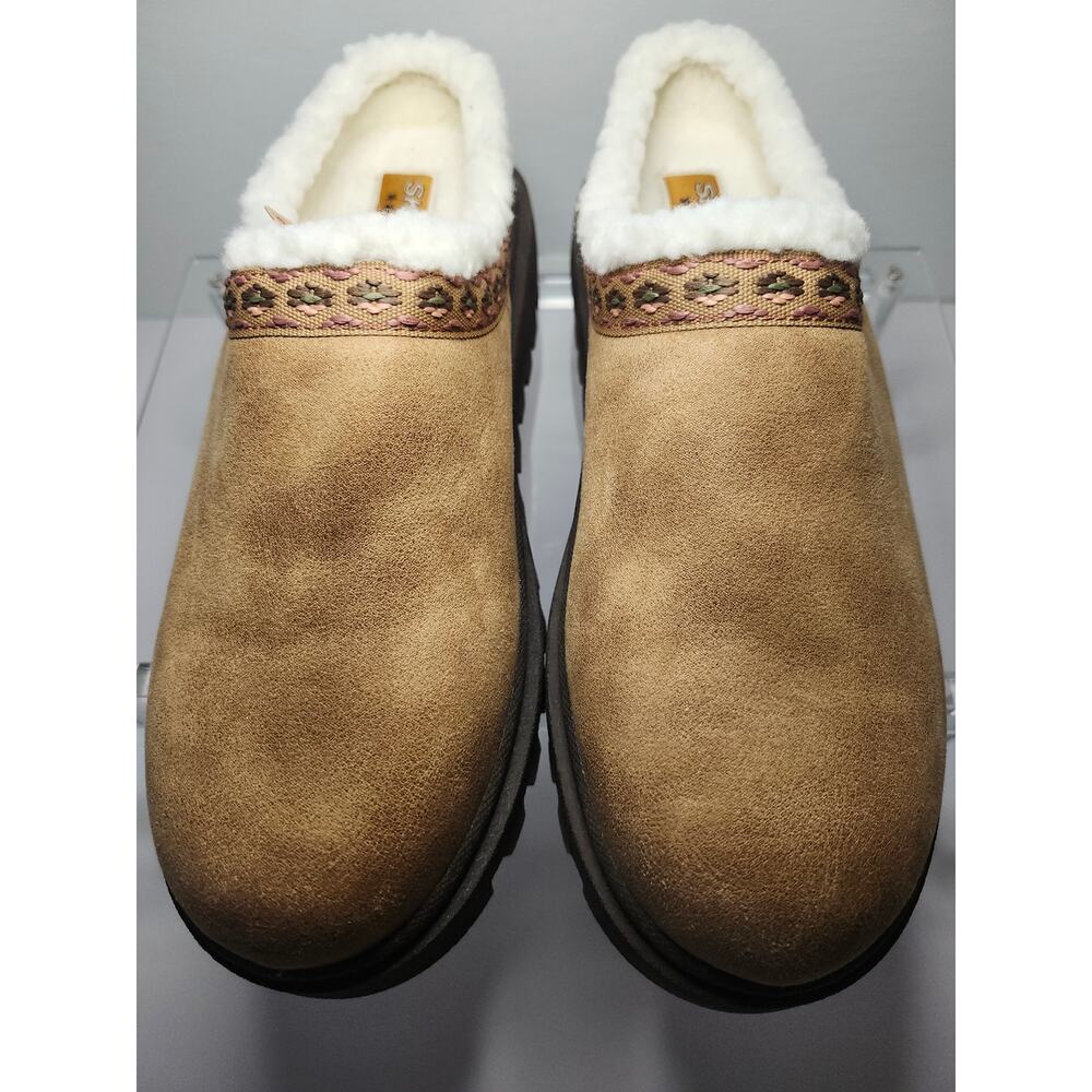 Skechers Women's Platform Mule Clogs Slippers Tan Brown Sz 8.5 NWT Memory Foam - Picture 7 of 16